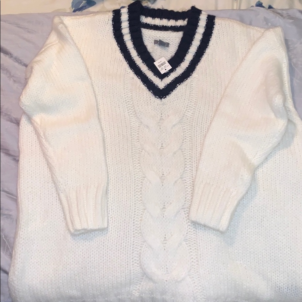 Oversized cable knit sweater
